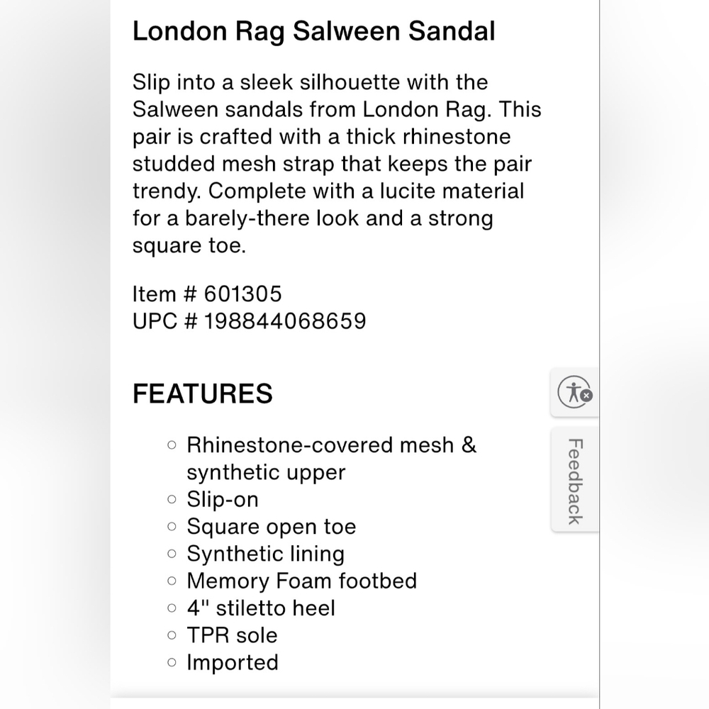 London Rag Salween Sandal - Picture 7 of 8